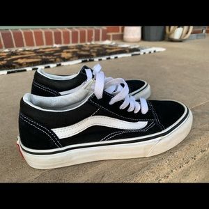 Vans - great used condition! Kids size 2 black and white